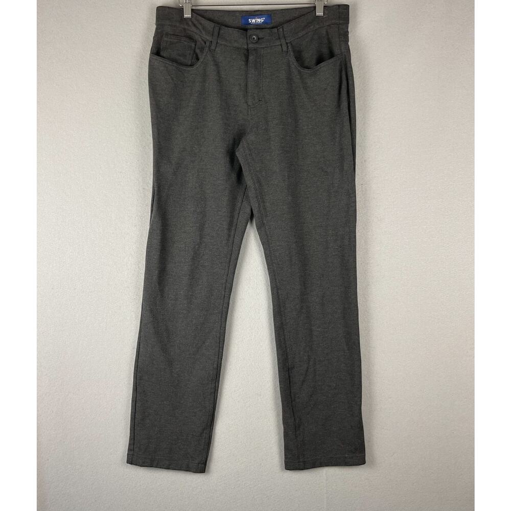 Swing Control‎ Golf Pants Mens 34x32 Gray Ponte Stretch Straight Performance
